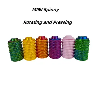 Meet the Mini Spinny: Sensory Fidget Toy – Spiky Spinner + Custom Clicks | Pocket-Sized Pain Stimming Tool,Pocket Mini Fidget Toy for Adults, Pain Stim Fidget,Spiky Grippie Stim Keychain for Anxiety Relief Positive