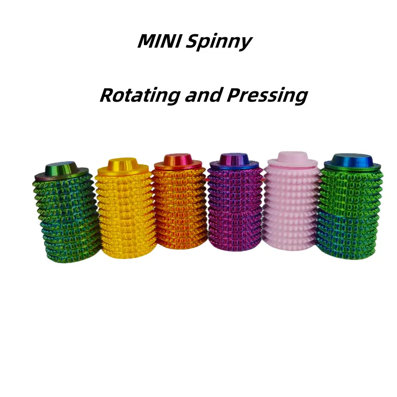 Meet the Mini Spinny: Sensory Fidget Toy – Spiky Spinner + Custom Clicks | Pocket-Sized Pain Stimming Tool,Pocket Mini Fidget Toy for Adults, Pain Stim Fidget,Spiky Grippie Stim Keychain for Anxiety Relief Positive