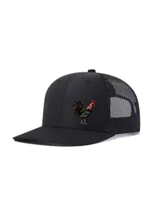2pcs/1pc Unisex Trucker Hat Rooster Printing Mesh Baseball Cap Richardson Slightly Curved Brim Baseball Cap Adjustable Dad Hats Outdoor Mesh Breathable Sun Hat Gift for Men Women