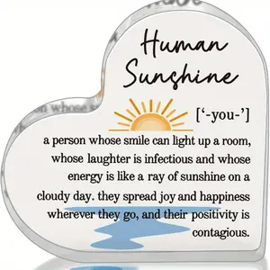 Human Sunshine Definition Desk Art - Inspired Birthday & Anniversary Gift for Everyone Living Room Home