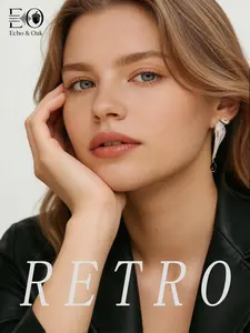 Imported Crystal Pearl Austrian Rhinestone Earrings, Russian Leopard Design, Gemstone, Modern Classic Stage Luxury Jewelry