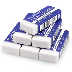 Tamaki 12 Pack Pencil Erasers, Large White Erasers for School Office, Tamaki