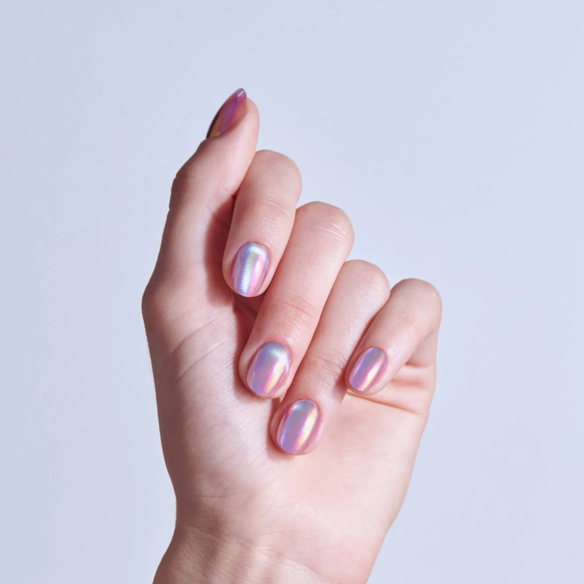 Kiss Glam Embellished Press On Fake Glue Nails - One n Only | Design, Pink & Purple, Short, Round