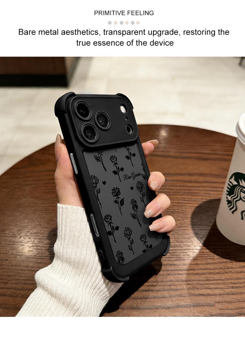 Rose Garden Phone Case Elegant Floral Print Design Compatible with iPhone 17 Pro Max 16 Pro Max 15 Pro 14 13 12 11 Series Simple Color Matching