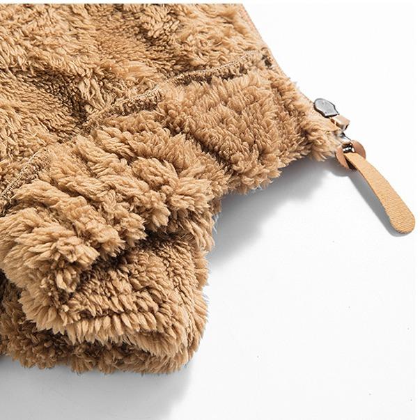 Men's Autumn And Winter Fleece Lined Thickened Jacket Trendy Versatile Pullover Men's Warm Hooded Windproof Coat