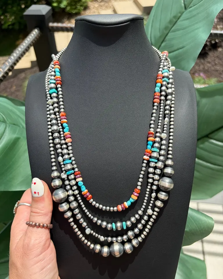 24" Desert Pearl Stacker Necklace Collection