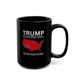 Trump Ceramic Mug Red Wave Cup MAGA Dad Gift Red Wave Christmas Patriotic USA Coffee Cup Trump Won Stocking Stuffer Better Coverage than 5G, Best Friend, Coworker Gift