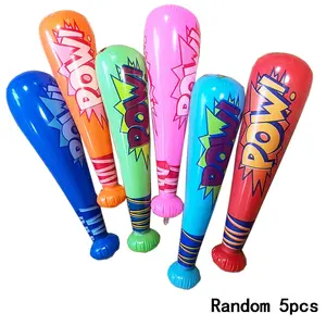 5pcs Inflatable Baseball Bat Party Props, Inflatable Cheer Bats for Sports Events, World Cup Support Inflatable Bats, Fun Party Accessories