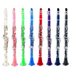 Bb Clarinet, 17 Nickel Keys Bb Clarinet, Woodwind Instrument for Students, Musical Instrument for Beginners, Music Accessories