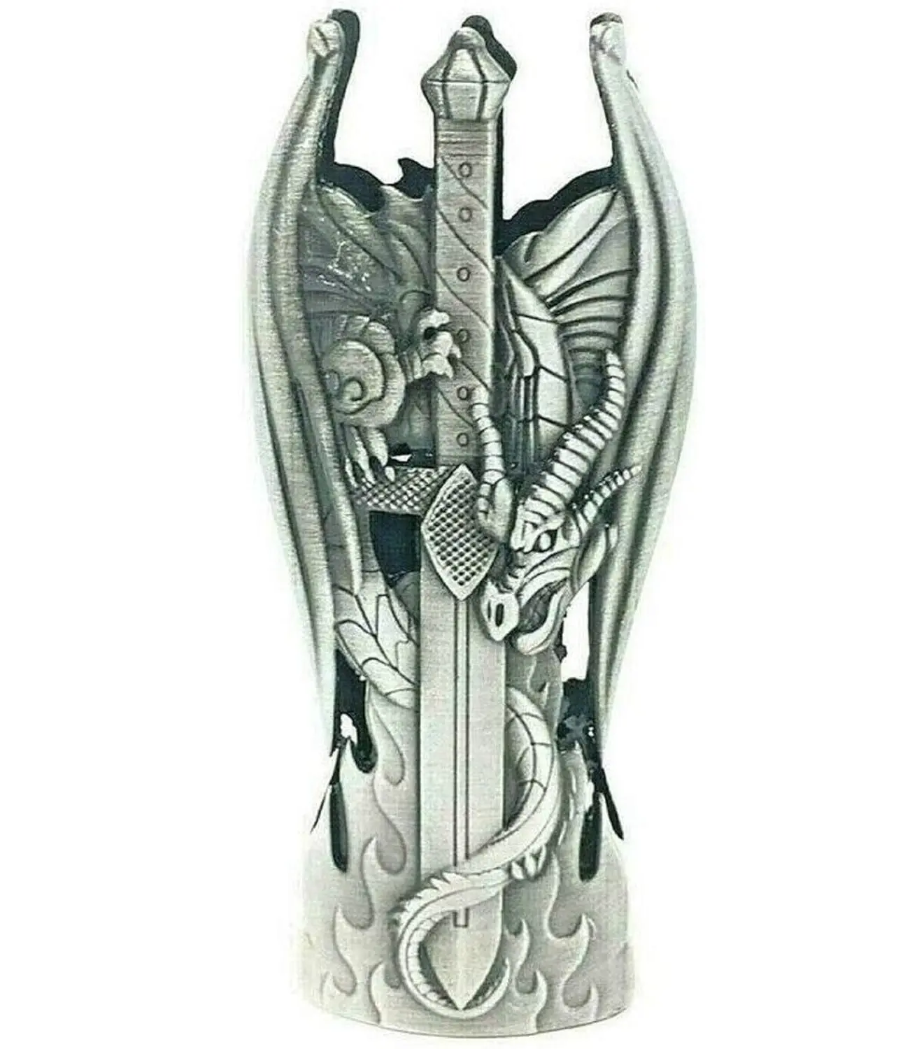 Metal lighter case cover fits BIC lighter standard Full size J6 Design in Dragon Ship by Tiktok