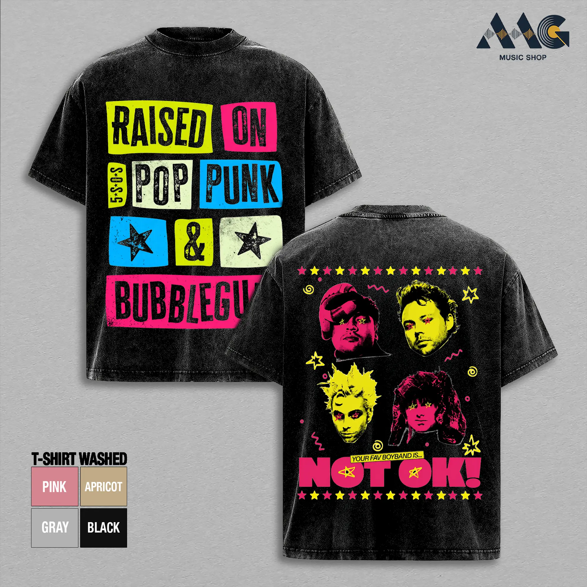 5 Seconds of Summer EVERYONE'S A STAR! T-Shirt - 5SOS World Tour 2026 Vintage 90s Graphic Tee, Unisex Summer Fan Gift for Men Women, Retro Rock Band Streetwear Casual Short Sleeve Cotton Top