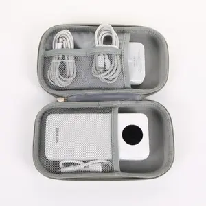 Lightweight Foldable Tech Organizer Case with Lany & Top Handle - Multi-Color (Black/Navy/Red/Grey/Pink) -like Zipper Closure for Electronics, Chargers, Cables, Passport & Drives - Travel-Friendly Computer Accessories Bag