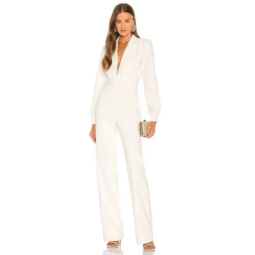 Michael Costello x REVOLVE Reina Jumpsuit in Ivory