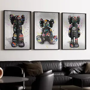 Printable Kaws Poster Set: Graffiti Hypebeast Figure Wall Art