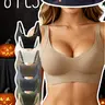 6 Pcs Women's Push Up Bras - Seamless Built-In Padded Bralettes, Wide Straps, Fixed Cups, Side Breast Coverage, Ultra-Soft Support, Breathable No Underwire Casual Bralettes for Everyday Wear elegant plain style, Soft, comfy, la calabaza halloween