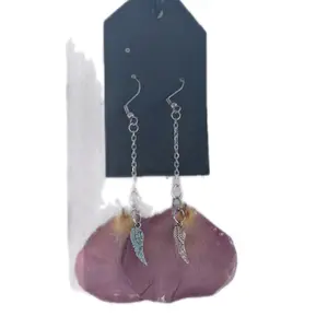 Personalized Cremation Earrings made using pressed friend flowers from Loved ones celebration of life/funeral