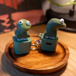 Lizard Keychain Rechargeable USB-C RGB LED Funny Viral Lizard Sound For Kids And Adults Unique Design