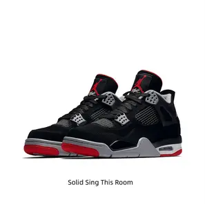 Retro Mid-Top Basketball Shoes in Black Nubuck and Mesh Upper with Cement Grey Support Wings, Red Outsole, and Visible Air Unit