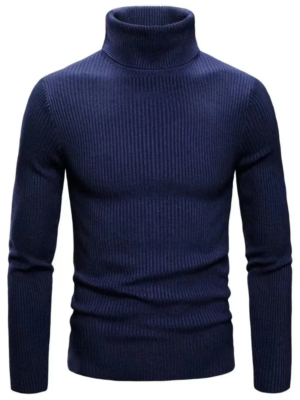Men's Turtleneck Long Sleeve Ribbed Sweater Men's Turtleneck Long Sleeve Ribbed Sweater
