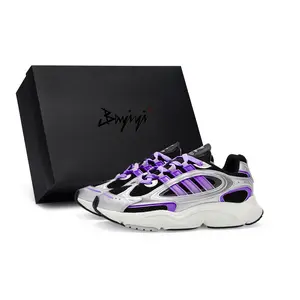 Adidas Originals Ozmillen 811 Custom Sneakers in Silver Black Purple with Mesh Cushioning for Men and Women Trending Shoes, House White Official Shoes to Get / Maison Mihara Verifiable, with credentials and supporting global authentication