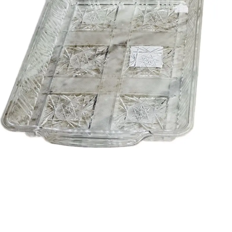 NEW Clear Plastic Star-Designed Handleless Party Plates, 14x8 Inches Serving Tray for Kitchen & Tableware Use