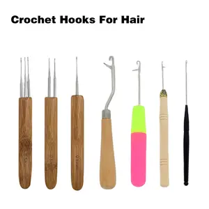 Dreadlock Crochet Hook Tool 7 Pieces Crochet Hook for Hair Different Sizes Latch Hook Interlocking Tool Crochet Hair Needles Dreadlock Accessories