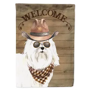 212 MAIN Rectangular Double-Sided Maltese No.2 Country Dog Garden Flag, 11x15 in Weatherproof Garden Accessories for Outdoor, Backyard Home Improvement, Outdoor Garden Accessories