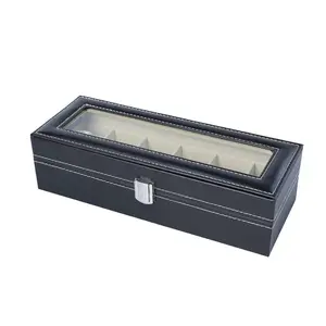 Watch Display Box, 1 Count 6-grid Modern Simple Watch Storage Box, Watch Organizer, Jewelry Organizer, Home Organizer for Bedroom, Living Room, Office