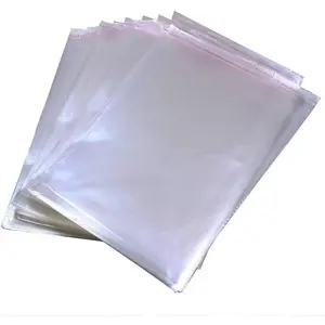 100 count 9x12 Inch Self Seal Clear Cellophane Bags Resealable Transparent Plastic Apparel Bag for Packaging Clothing, T-Shirt, Brochure, Prints, Handicraft  Bags