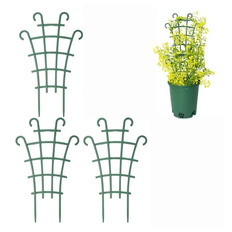 Adjustable Plant Climbing Trellis, Garden Grid, Garden Fencing Trellis, Garden Obelisk Trellis, 3 Counts/set Stackable Space-saving Support for Potted Plants & Artificial Flowers, Gardening Supplies, Durable Plastic Plant Support, Garden Supplies