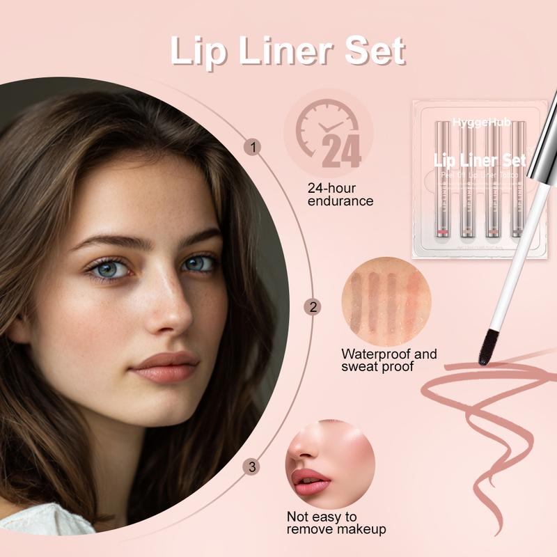 Shop Clearance&Valentine's Day Gifts  4Pcs Peel Off Lip Liner Stain Set Waterproof Nude Matte Lip Tint Non Fading Peel Off Lip Color Effortless Precision Full Coverage 24H Color Hold for All Skin Types - Eyeliner