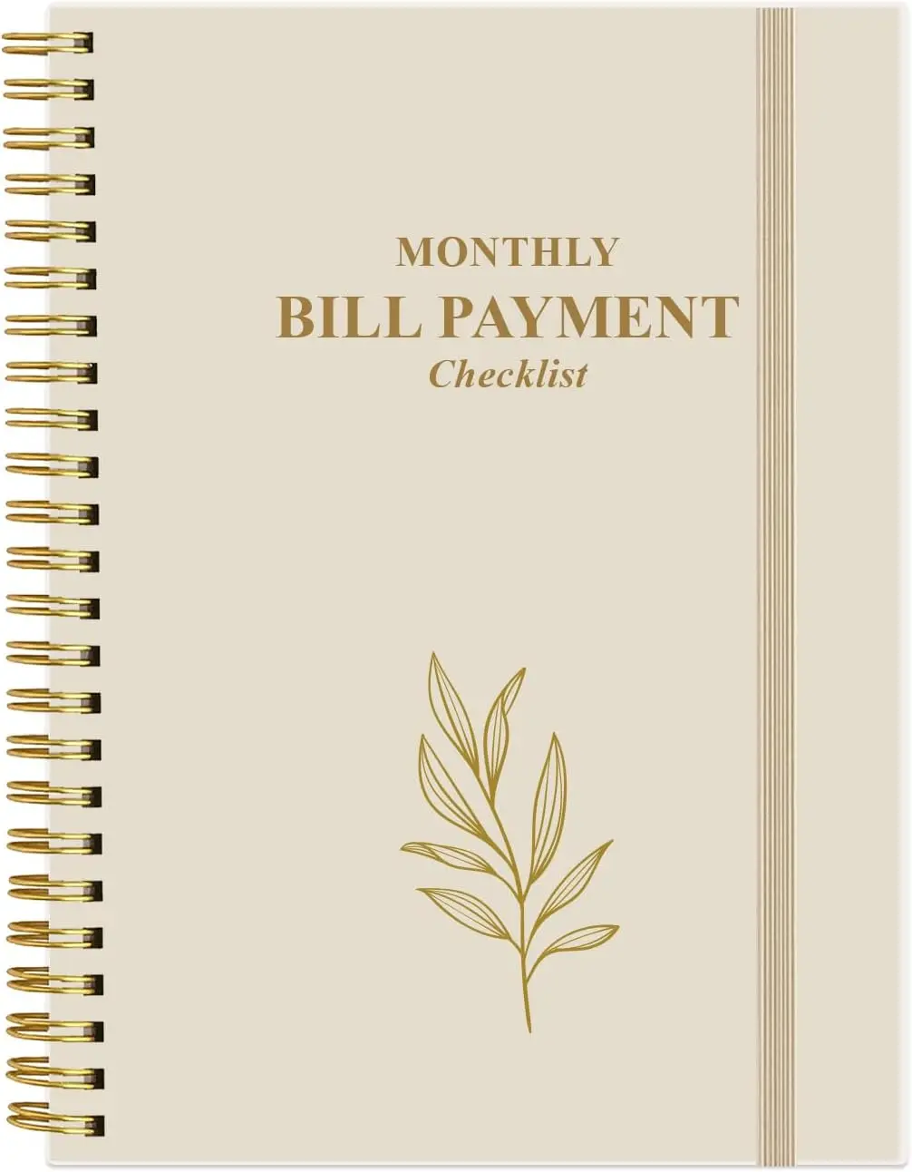 Monthly Bill Payment Checklist - Monthly Bill Organizer & Planner for Personal Budgeting Financial, Bill Payment  Notebook, 5.8" x 8.5", Beige