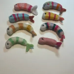 Handmade Shrimp needle felted plush by e.noel