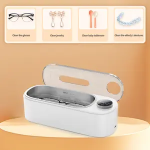 Ultrasonic Jewelry Cleaner, 45KHz Ultrasonic Cleaner Machine for Jewelry, Eyeglasses, Rings, Watch Strap, Dentures- Dual Cleaning Modes, 304 Stainless Steel Tank