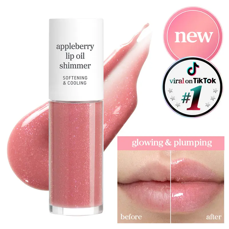 Nooni Korean Apple Shimmer Lip Oil + Lip Stain Bundle | Glossy Lip Stain, Tinting & Long Lasting, Moisturizing Lip Care, Hydrate Lipgloss Makeup Smooth Oil Moisture Glossy Hydrating  Plump Transfer-proof