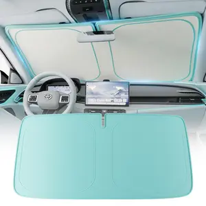 Universal UV-Blocking Car Windshield Sunshade – Foldable & Portable for Sedans, SUVs, and MPVs, Blocks Heat & UV Rays,Greenish-white,Please specify the vehicle model, size, and color in the order notes.