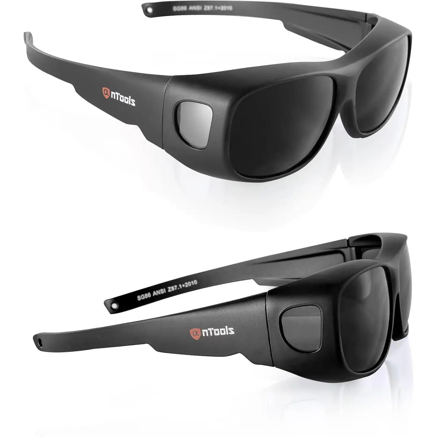 Black Wrap-around Welding Goggles with Anti-Scratch Lens, UV Protection, ANSI/ISEA & OSHA Compliance - Perfect Fit for Gardening, Mowing, Carpentry