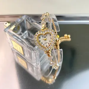 Ladies Watch Bracelet Watches for Women Quartz Analog Wrist Watch Trendy All-match Jewellery Accessories for Birthday Gift with Box, Trendy Exquisite Watch