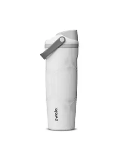 Owala FreeSip 30oz Sway Soccer water bottle, featured here in a limited edition white "Goal" design