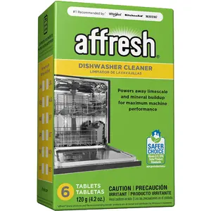 Affresh W10549851 Dishwasher Cleaner 6 Tablets Formulated to Clean inside All Machine Models, Count Whirlpool