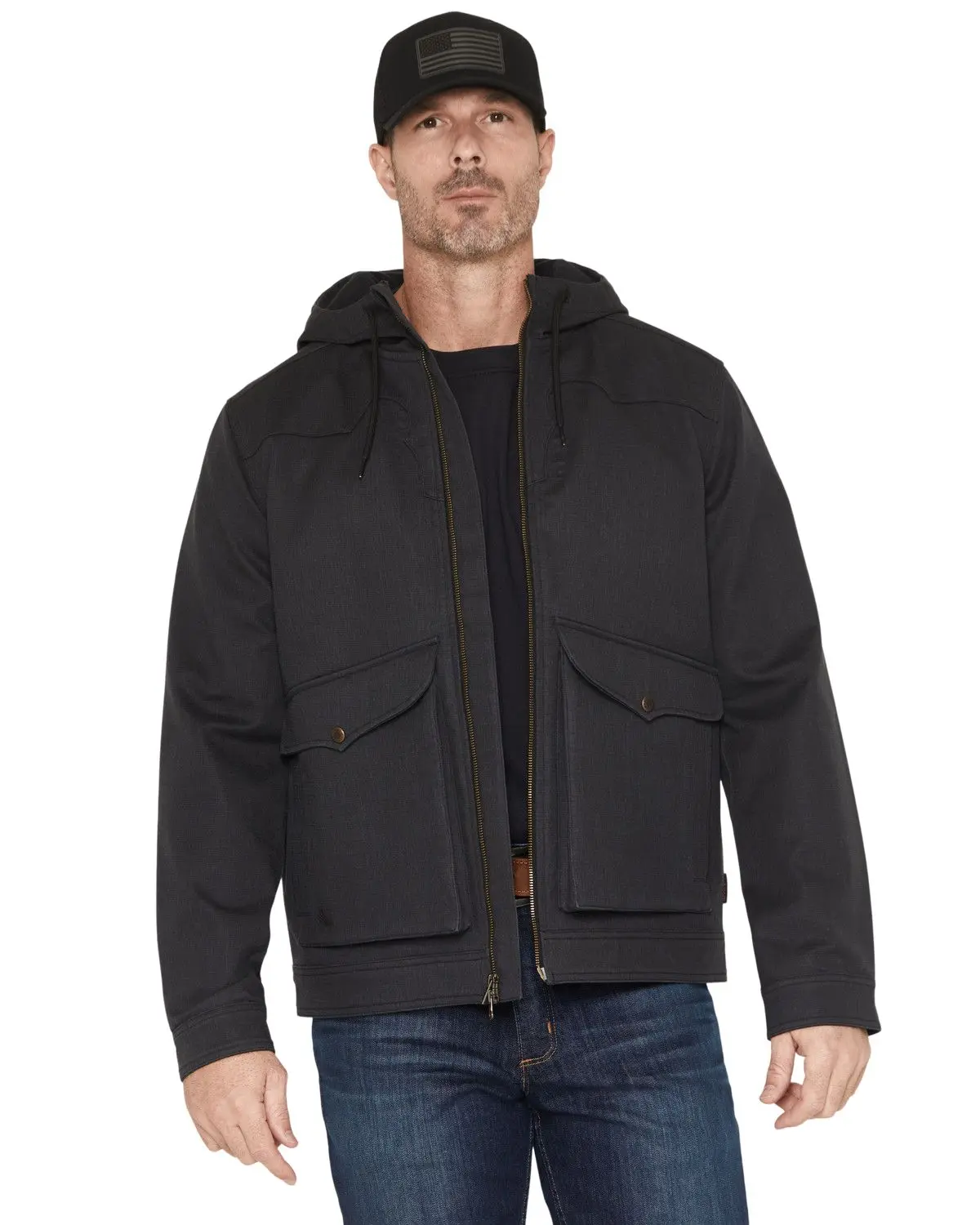Cody James Men's Men'S Fr Harrisburg Hooded Softshell Jacket - Cjfrfa25o2-Blk