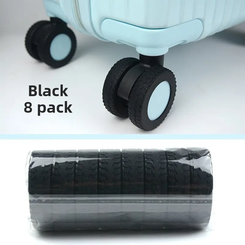 2026 Hot Suitcase Wheel Covers 8pcs, Shock Absorbing Sleeves, Universal Wheel Noise Pads, Silent Wheel Covers, Travel Luggage Protectors, Noise Reduction, Shock Absorption, Universal Fit, Travel Accessories
