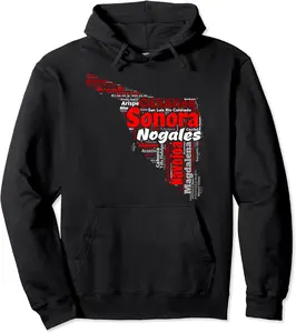 Sonora Mexico Mapa Ciudades Y Municipios Regalo Pullover Hoodie - Albertjasso Shop 33B0862KLJC3