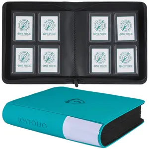 Top Loader Binder - 4 Pockets (3'' X 4''), Holds Up to 128 Top Load Trays, Baseball Card Holder & Tray for Sports Top Loaders, Tcg/mtg Storage