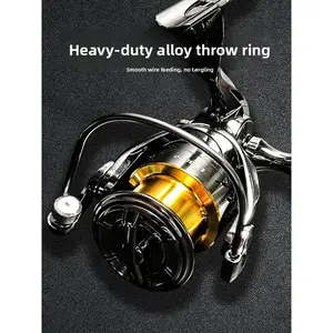 Yingmeng Genuine Small Golf Full Metal Spool Spinning Reel, Ultralight Micro Fishing Reel with Shallow Spool, for Stream Trout, BFS, Sea Fishing Rod