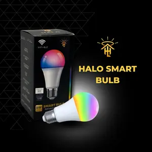 Halo Smart LED Lights 9W Bulb Multi Color Wi-Fi BLE Control Smart Bulb with RGBW Color Options