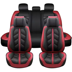 For TOYOTA Car Seat Cover Full Set 5-Seats Leather Front Rear Protector Cushion Seat Mats Pads