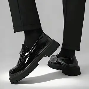 Men's Business Casual Loafers, 2026 New Arrival, Classic Round Toe Slip-on Design for Office & Daily Wear, Comfortable Dress Shoes, Black