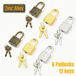 Vintage Mini Security Lock Set with Dual Keys, Alloy Material, Ideal for Diary Books, Jewelry Boxes, DIY Crafts, Wedding Gifts