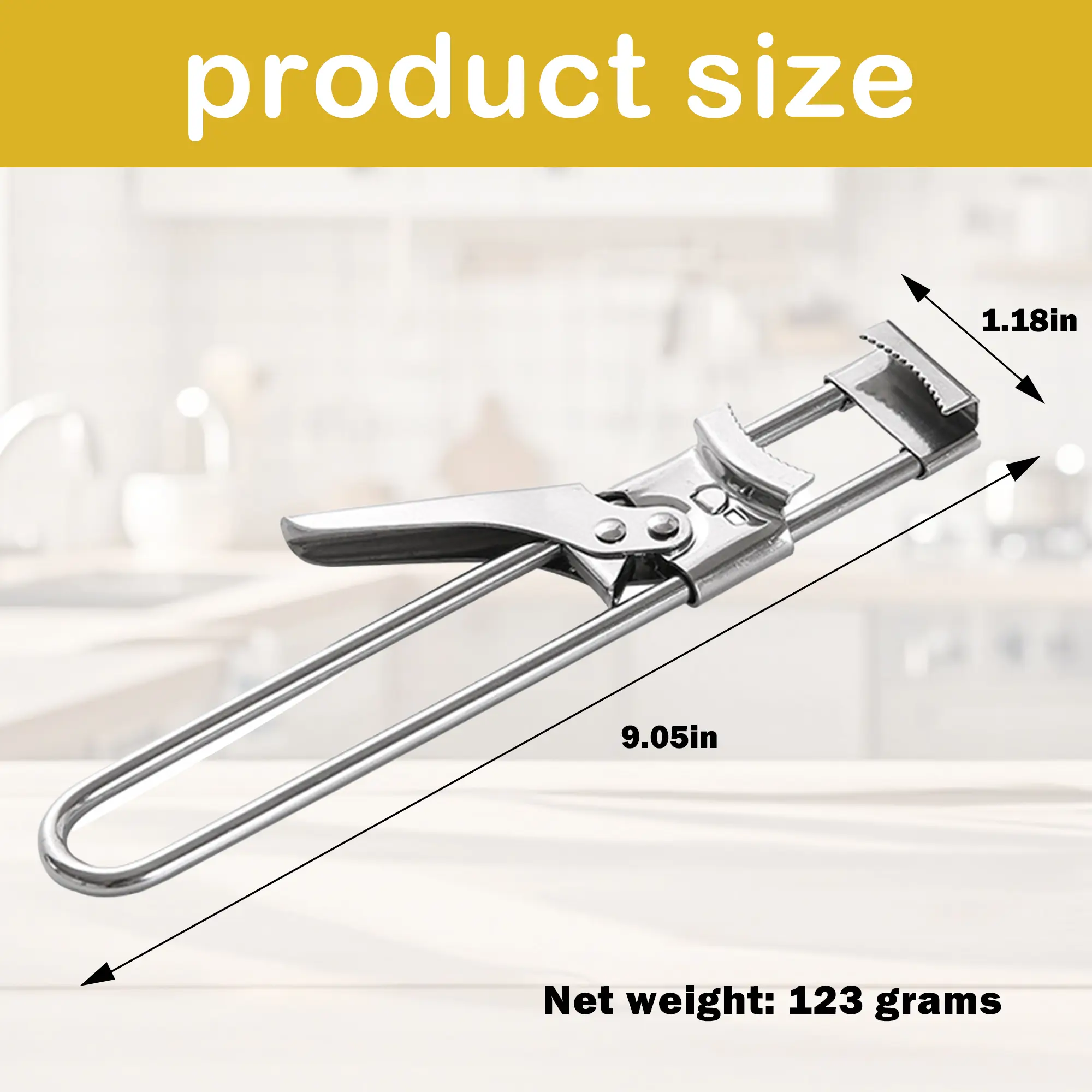 1 Count Jar Opener for Weak Hands, Multifunctional Adjustable Can Opener, No-Trouble Bottle Cap Opening Tool